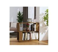 Bibliothèque/Cloison Marron miel 80x25x70 cm Bois massif814052