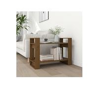 Bibliothèque/Séparateur de Pièce Noir 60x35x57 cm Pin Solide Étagère vidaXL