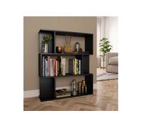 VidaXL Bibliothèque/Séparateur de pièce Noir 80x24x96 cm Aggloméré