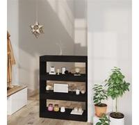 vidaXL Bibliothèque/Cloison Noir 80x30x103 cm Bois d'ingénierie