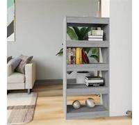 Bibliothèque Cloison Sonoma gris 60x30x135 cm Bois d ingénierie Gris G