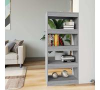Bibliothèque Cloison Sonoma Gris 60x30x135 cm Bois d'Ingénierie Etagère vidaXL