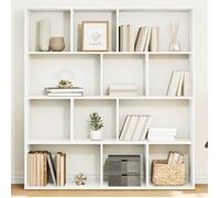 Bibliothèque - COCO - Étagère pour livres - bois d'ingénierie - blanc - 12 compartiments ouverts - 132 x 29 x 141 5 cm(679367)