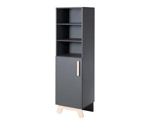 Bibliothèque Colonne 1 Porte 3 Niches Jara Gris Anthracite TU