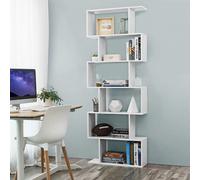 Bibliothèque colonne à 6 étagères bureau et chambre design moderne Calli