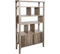 Bibliothèque coloris beige en bois - L. 95 x l. 35 x H. 180 cm -PEGANE- Beige