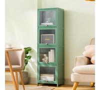 Bibliothèque compacte avec porte rabattable - Solution de rangement peu encombrante pour salon, bureau ou chambre à coucher