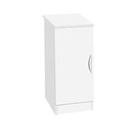 Bibliothèque contemporaine blanche avec porte pour la maison, le bureau, petit design étroit pour le salon ou la chambre à coucher pour enfants DVD CD meuble de rangement