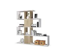 13Casa Kafka S02 Bibliothèque, chêne/Blanc, 145 x 29 x 145 cm