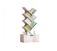 Bibliothèque contemporaine haute et étroite avec armoire de rangement, étagère élégante en forme d'arbre pour chambre à coucher, salon, maison, bureau, étagère de rangement d'angle en bois avec design