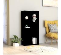 Bibliothèque contemporaine VIDAXL noire en aggloméré avec 7 étagères