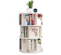 Bibliothèque créative à 3 niveaux rotative à 360° pour enfants, pour chambre à coucher, salon, bibliothèque, économise de l'espace (46 x 98 cm)
