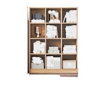Bibliothèque créative à plusieurs grilles en bois nordique, meubles simples, organisateur de livres, étagère de rangement moderne (orange, XXXXX-L)