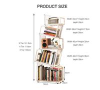 Bibliothèque créative, bibliothèque irrégulière sur Pied, Support de Rangement de Livres, adaptée au Stockage de Livres, de Jouets et de Plantes en Pot à la Maison(White,5-Tier 141.5cm)