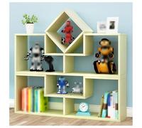 Bibliothèque Créative, Présentoir Au Sol, Armoire De Rangement For Livres D'images, Peut Être Librement Combinée, Adaptée Au Bureau De La Chambre À Coucher, Du Salon, De La Salle D'étude(Light yellow)