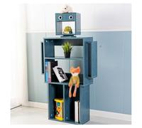 Bibliothèque Créative, Présentoir Au Sol Autoportant, Support De Rangement For Bibliothèque À Domicile, Facile À Assembler, Adapté À La Chambre À Coucher, Au Salon, À La Chambre D'enfant(Light Blue)