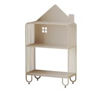 Bibliothèque Créative, Présentoir Au Sol Autoportant, Support De Rangement Simple, Support Décoratif, Gain De Place, Adapté À La Chambre À Coucher, Au Salon, À La Chambre D'enfant(Khaki,2 Layers)