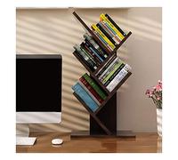 Bibliothèque créative simple en bois - Organisateur de bureau en bois - Étagère multifonction pour livres, magazines, CD - 5 étages - Pour salon, maison, bureau, salle de travail (noir)