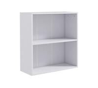 Bibliothèque cube - cube de rangement 2 compartiments - dim. 60 x 24 x 63 cm - blanc