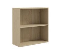 Bibliothèque cube - cube de rangement 2 compartiments - dim. 60 x 24 x 63 cm - effet bois clair