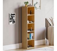 Bibliothèque cubique Oxford à 5 niveaux chêne - Étagère de rangement moderne pour bureau ou salon