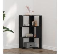 vidaXL Bibliothèque d'angle 3 niveaux Chêne noir 50x50x102 cm Bois reconstitué