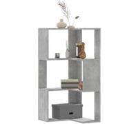 vidaXL Bibliothèque d'angle 3 niveaux – Gris béton, bois d'ingénierie