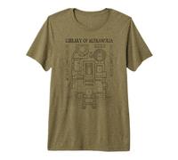 Bibliothèque d'Alexandrie Plan d'étage Archéologie Archéologue T-Shirt Haut de Gamme