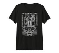 Bibliothèque d'Alexandrie Plan d'étage Archéologie Archéologue T-Shirt Haut de Gamme