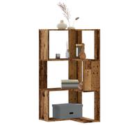 vidaXL Bibliothèque d'angle 3 niveaux Chêne noir 50x50x102 cm Bois reconstitué