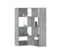 vidaXL Bibliothèque d'angle 4 niveaux – Bois d'ingénierie, gris béton