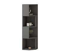 Bibliothèque D'angle À 4 Niveaux,support De Rangement Ouvert D'angle Mural En Bois Massif,armoire Latérale De Rangement Indépendante,peu Encombrante,for Chambre À Coucher,salon,salle De Bain Et Bureau