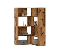 Bibliothèque d'angle à 4 niveaux vieux bois bois d'ingénierie3307817