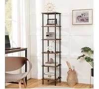 Bibliothèque d'angle à 6 Couches- HOOBRO- étagère de Rangement -pour Salon, Chambre, Cuisine - Gain de Place