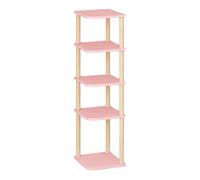 Bibliothèque d'angle autoportante en forme de L à 5 niveaux pour les petits espaces, bibliothèque ouverte élégante pour la maison, le bureau, design moderne, solution gain de place