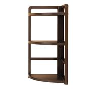 Bibliothèque d'angle en bois à deux niveaux - Étagère de rangement de bureau peu encombrante pour la maison et le bureau, présentoir polyvalent pour une gestion efficace de l'espace