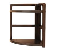 Bibliothèque d'angle en bois à deux niveaux - Étagère de rangement de bureau peu encombrante pour la maison et le bureau, présentoir polyvalent pour une gestion efficace de l'espace