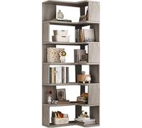 Bibliothèque d'angle haute en forme de L, 5/6/7 étagères, solution de rangement moderne pour salon, chambre, cuisine, affichage à la maison