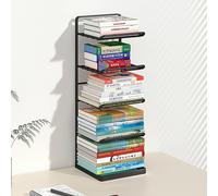 Bibliothèque d'angle industrielle indépendante à plusieurs niveaux pour la maison, le bureau, finition dorée, 20 x 20 x 28 cm, organiseur élégant