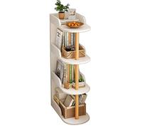 Bibliothèque d'angle moderne à 2 6 niveaux avec échelle indépendante Présentoir élégant pour salon, chambre à coucher, couloir, bureau (couleur : B taille : 30 x 48 x 103 cm)