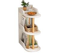 Bibliothèque d'angle moderne à 2 ou 6 niveaux avec échelle indépendante, support d'affichage élégant pour salon, chambre à coucher, couloir, bureau, couleur B, taille : 24 x 48 x 72 cm