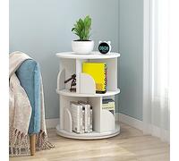 Bibliothèque d'angle ronde rotative à 360° pour enfants, pour salon, chambre à coucher et bureau à domicile, 2 à 6 niveaux, solution de rangement élégante pour livres et jouets pour enfants