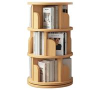Bibliothèque d'angle rotative 360-1-6 étages pour salon, étagère de sol ronde, table basse, rangement de bibliothèque