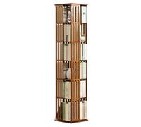 Bibliothèque d'angle rotative à 360° en bambou à 5/6 niveaux pour étudiants, meuble de rangement peu encombrant pour salon, chambre à coucher, bureau