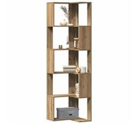 Bibliothèque d'angle - vidaXL - 5 niveaux - Chêne artisanal - Bois d'ingénierie