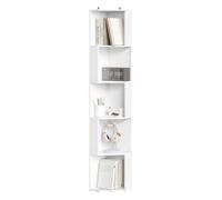 Bibliothèque d'angle WOLTU - Meuble Étagère avec 5 Casiers Ouverts - Blanc W0ATT0910