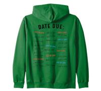 Bibliothèque Date d'échéance Tampon Carte Bibliothécaire Sweat à Capuche