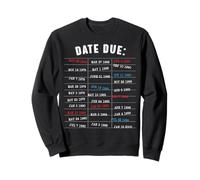 Bibliothèque Date d'échéance Tampon Carte Bibliothécaire Sweatshirt