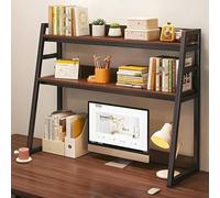 Bibliothèque de Bureau à 3 Niveaux, étagère de rangement de bureau de conception trapézoïdale, étagère de comptoir en métal multifonctionnelle, adaptée aux bureaux de dortoir et aux bureaux (A, 75cm)