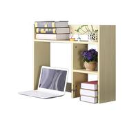 Bibliothèque de Bureau à Poser Compartiment Ouvert Étagère de Bureau Modulable Gain de Place Hauteur 60 cm pour Maison, Dortoir(Beige,100cm)